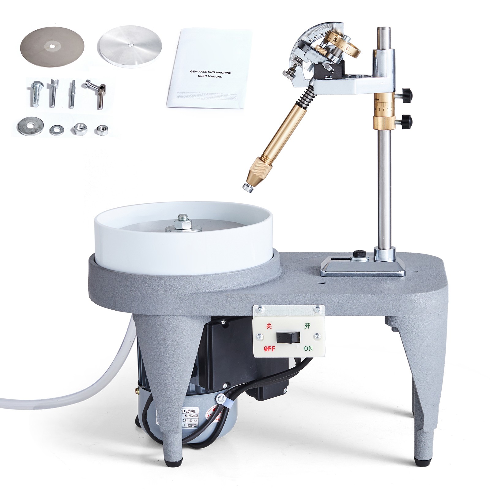 Uimoso Gem Faceting Machine Rock Jewelry Polisher 2800RPM High Power Low Noise