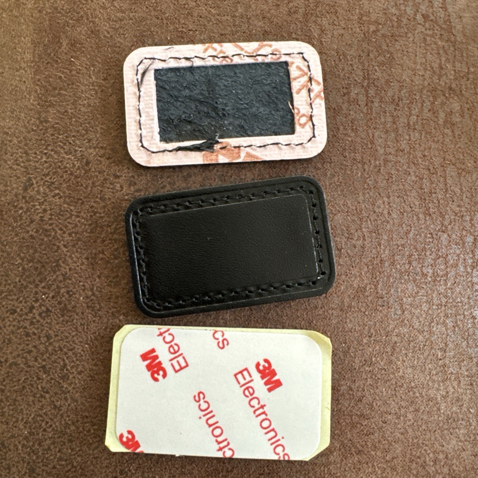 Tumi BLACK Large Leather Patch W/ Cavity