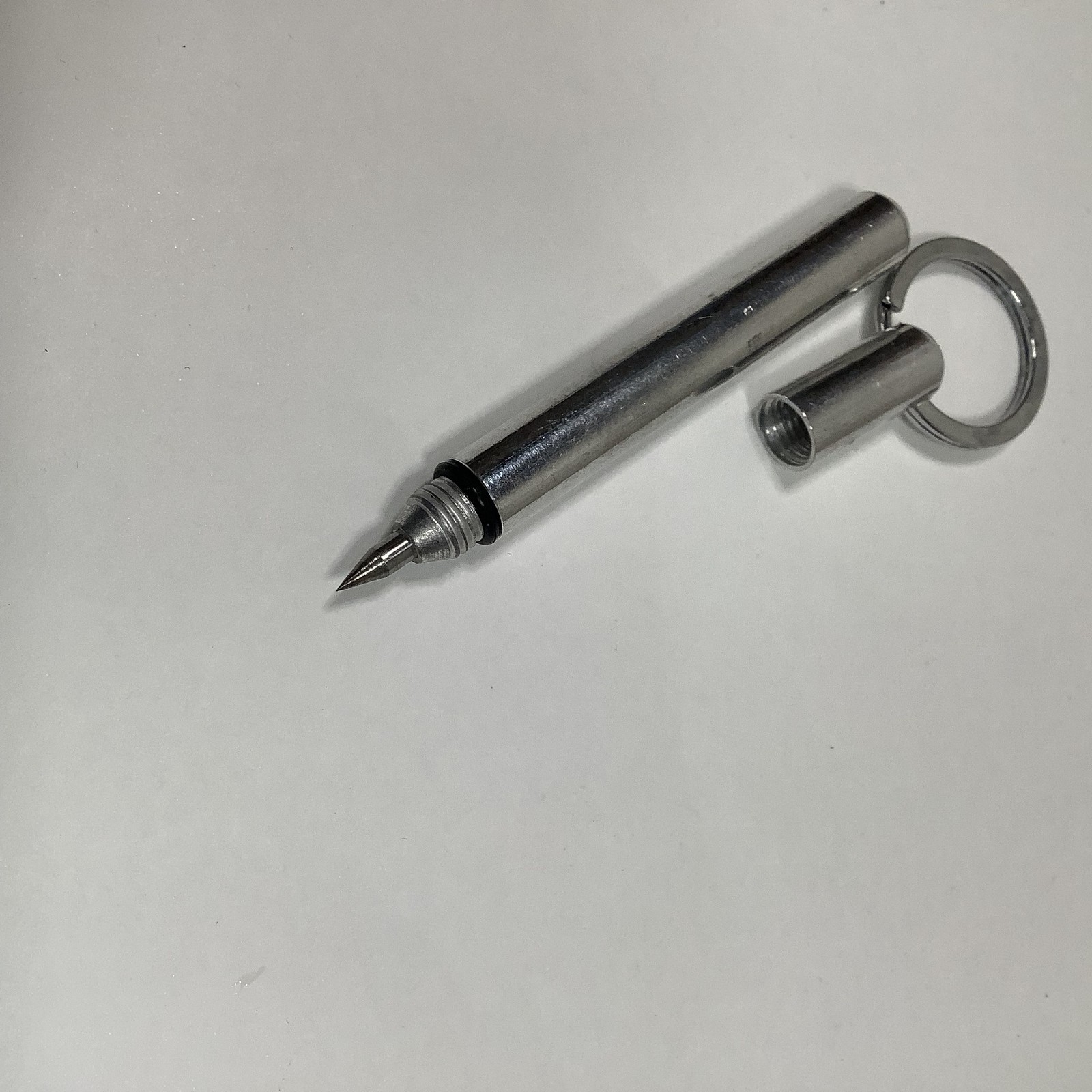 Mini Metal Keychain scribe Portable Pocket Stainless Steel Travel Tool