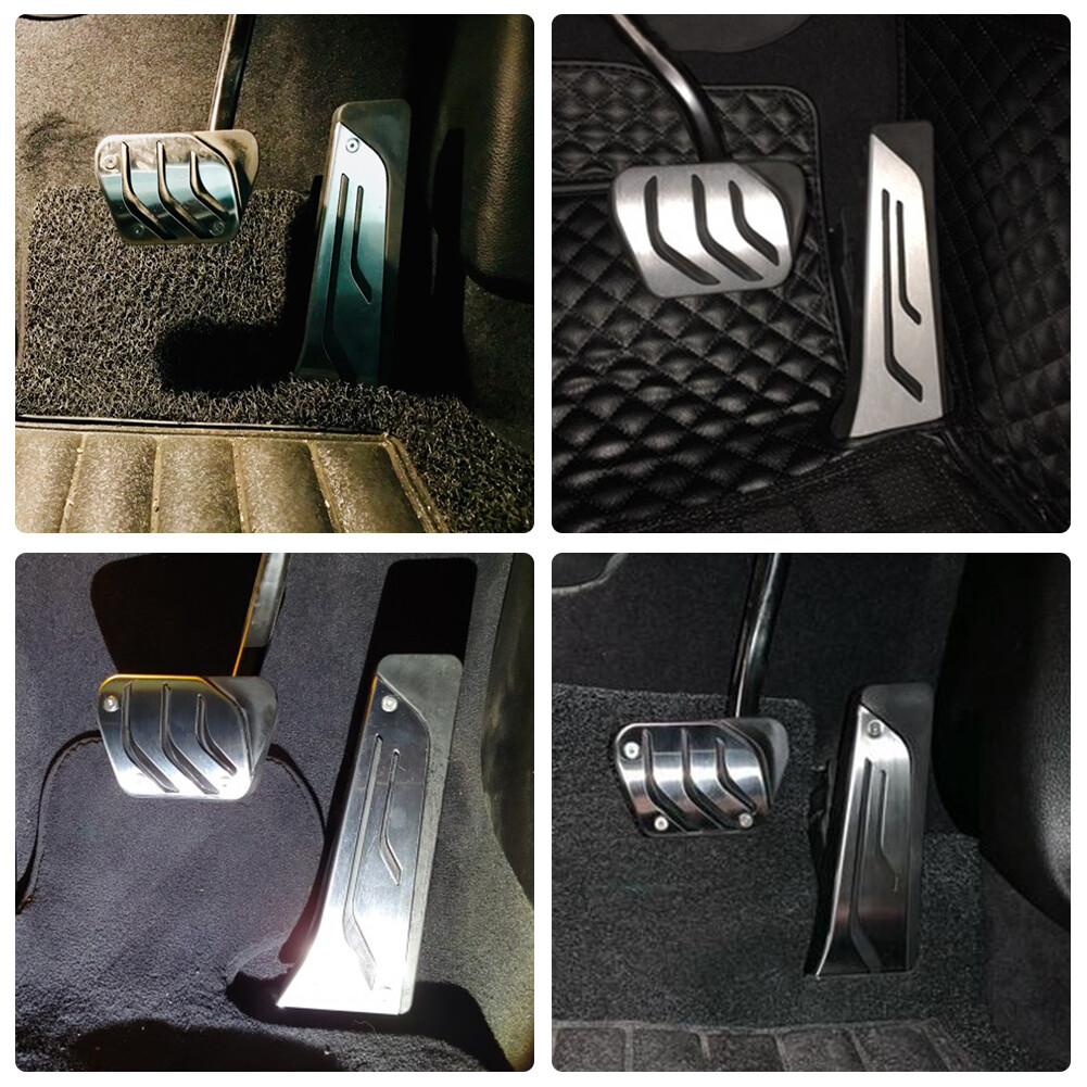 2Pcs Foot Gas Brake Pedals Cover Kit For BMW 1/2/3/4/5/6/7/8 Series X1 X3 X5