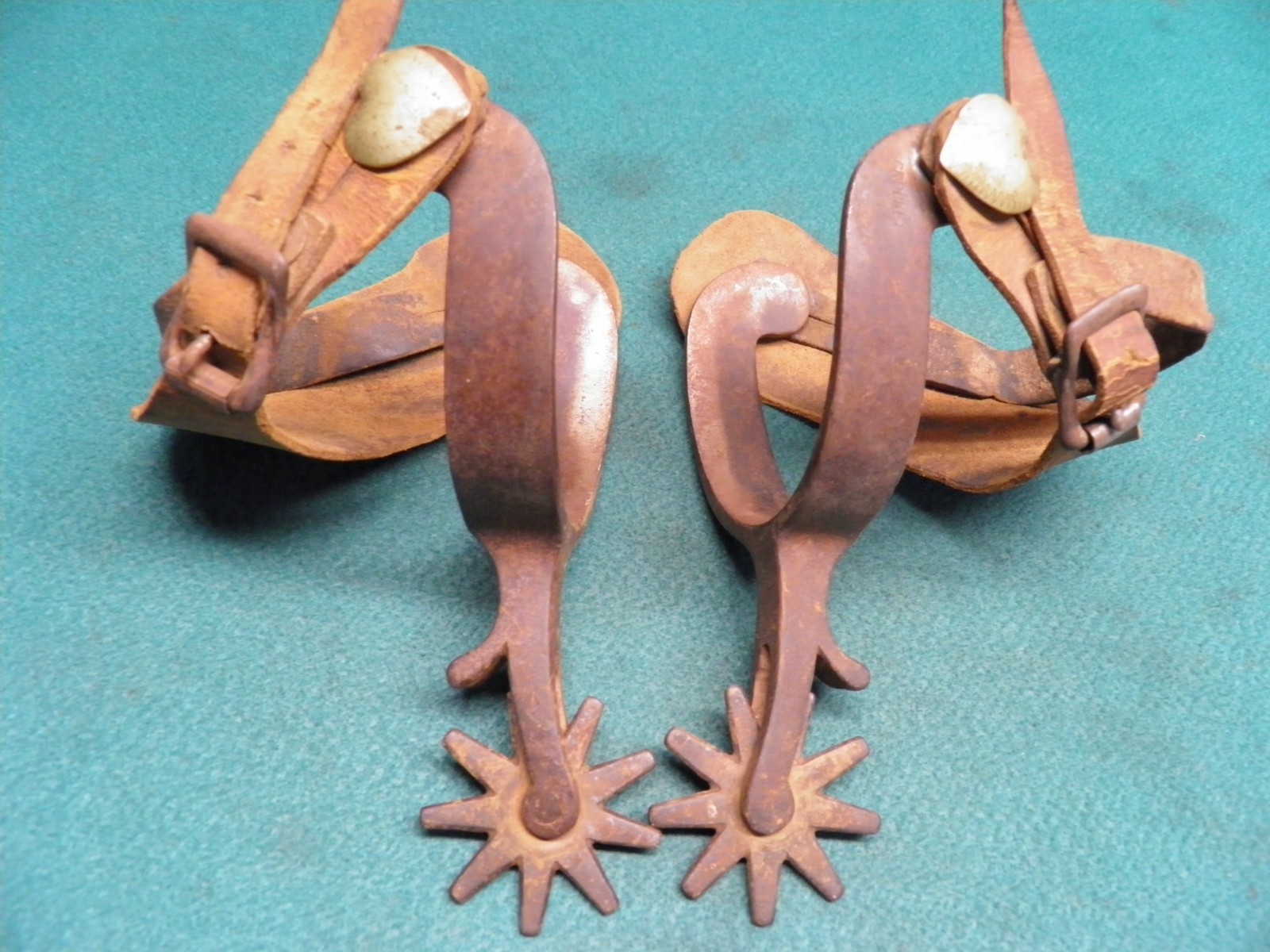 NICE OLD VINTAGE PAIR OF CROCKETT WESTERN COWBOY SPURS