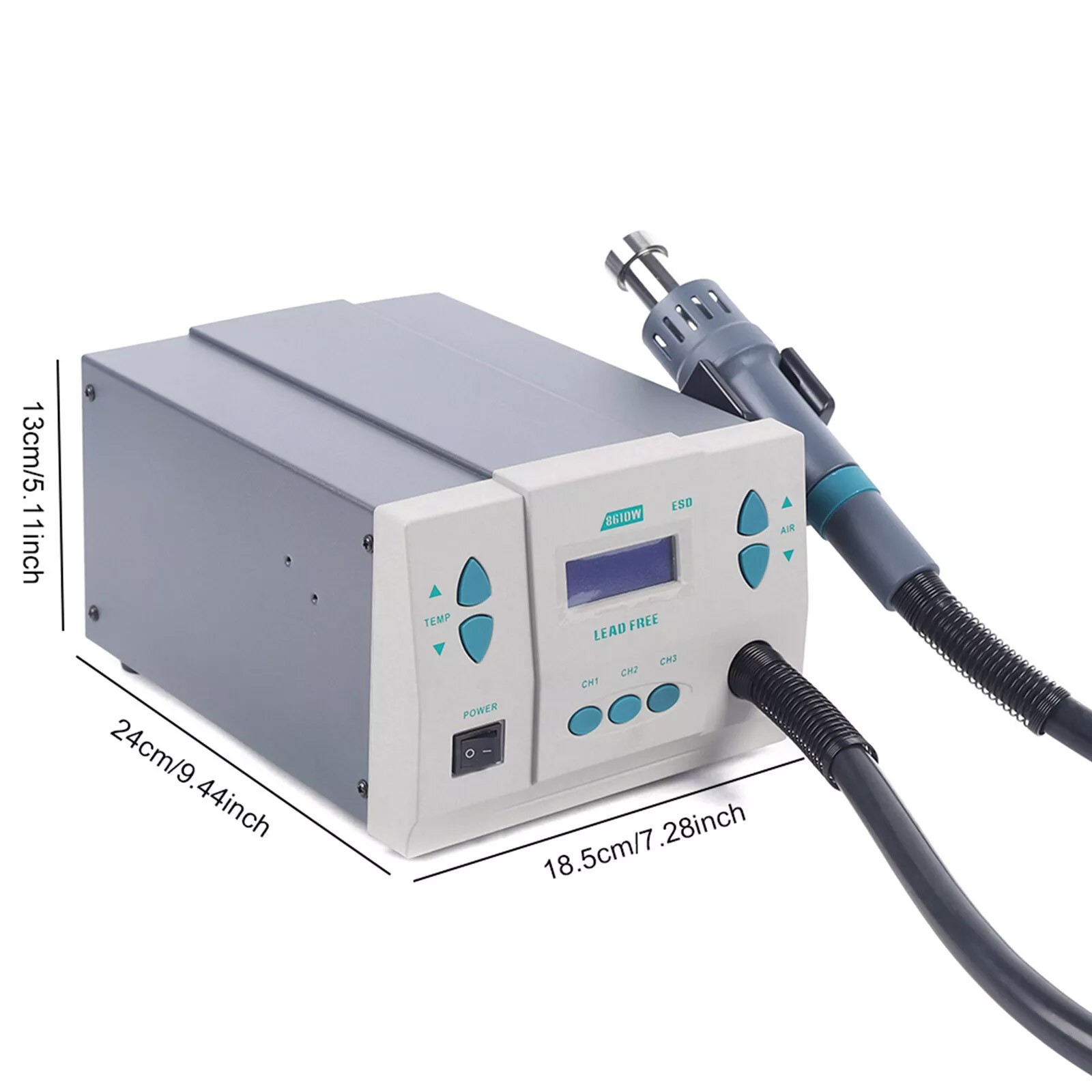 861DW Heat Gun Digital Display Station,Hot Air Rework Station Soldering 1000W