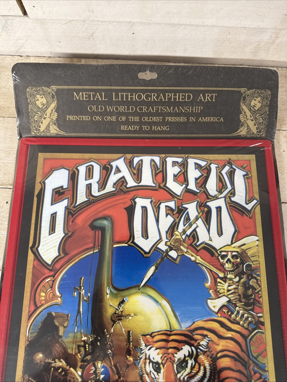VTG GRATEFUL DEAD EUROPE 1990 Metal Concert Lithograph RICK GRIFFIN Sony 17x12