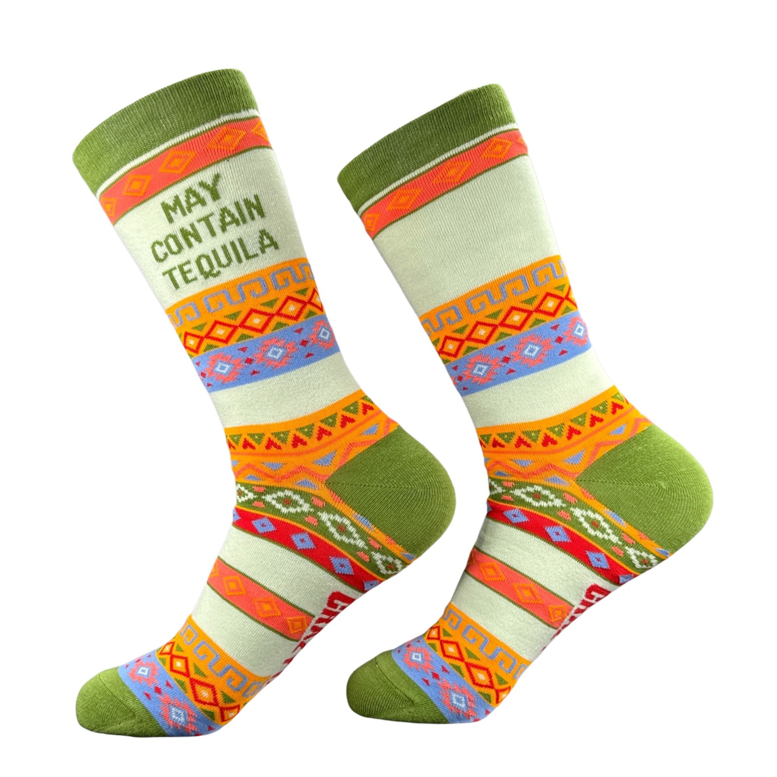 May Contain Tequila Socks Funny Sarcastic Drinking Graphic Novelty Footwear For