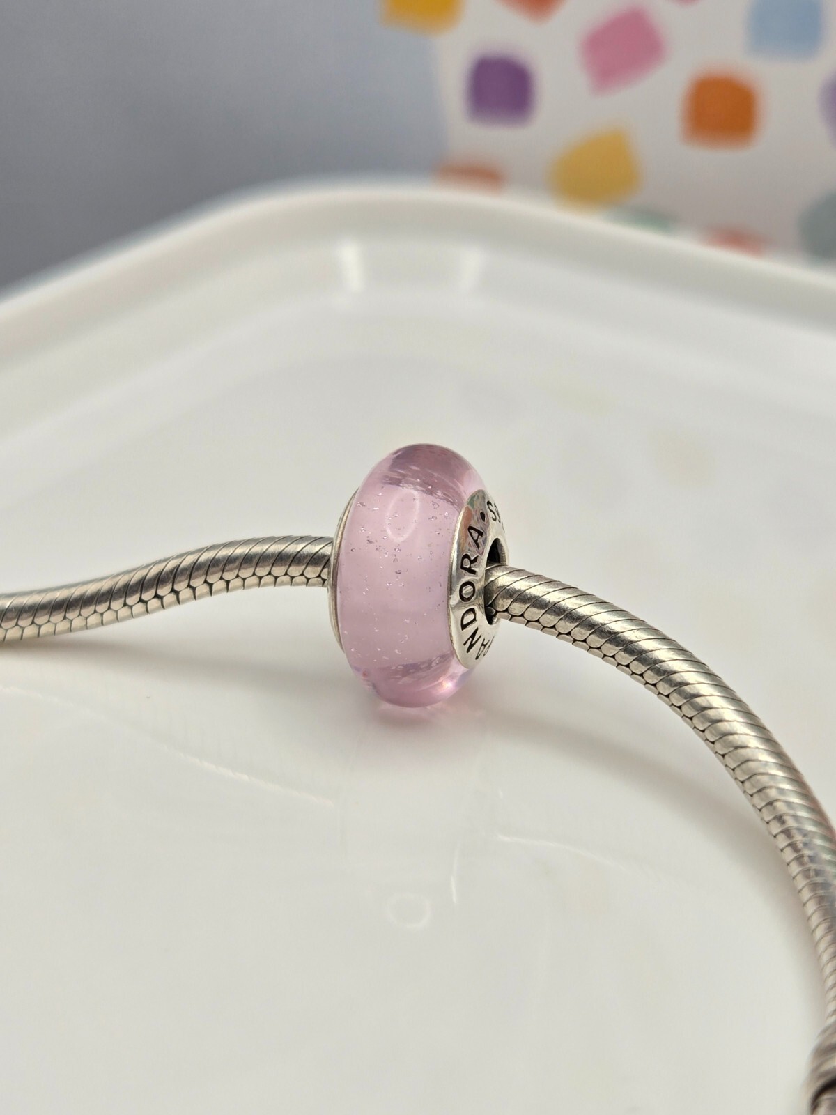 Pandora Disney Aurora Signature Color Murano Glass Charm