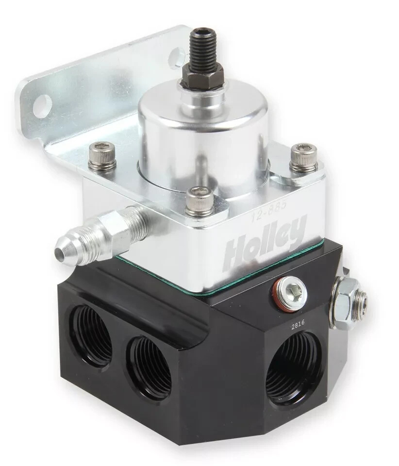 HOLLEY 12-885 4 Port Double Adjustable Regulator 10AN Inlet/ 8AN Outlet 4-9 PS