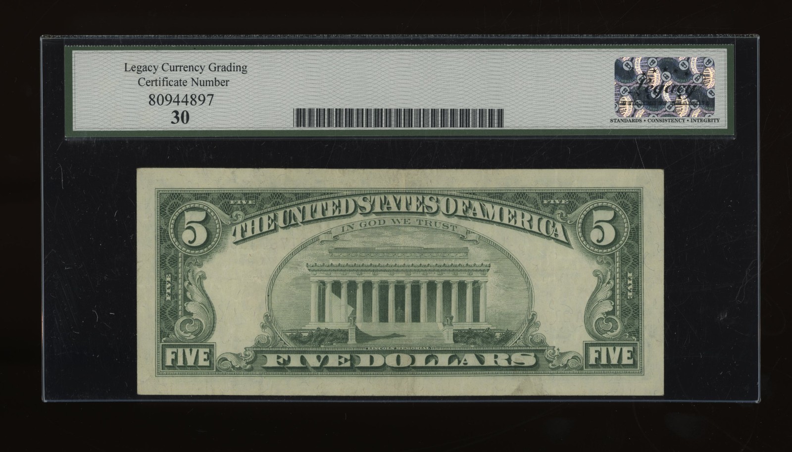 DBR T9 Bundle 1963 $5 legal tender Fr. 1536 all grade Legacy VF-30