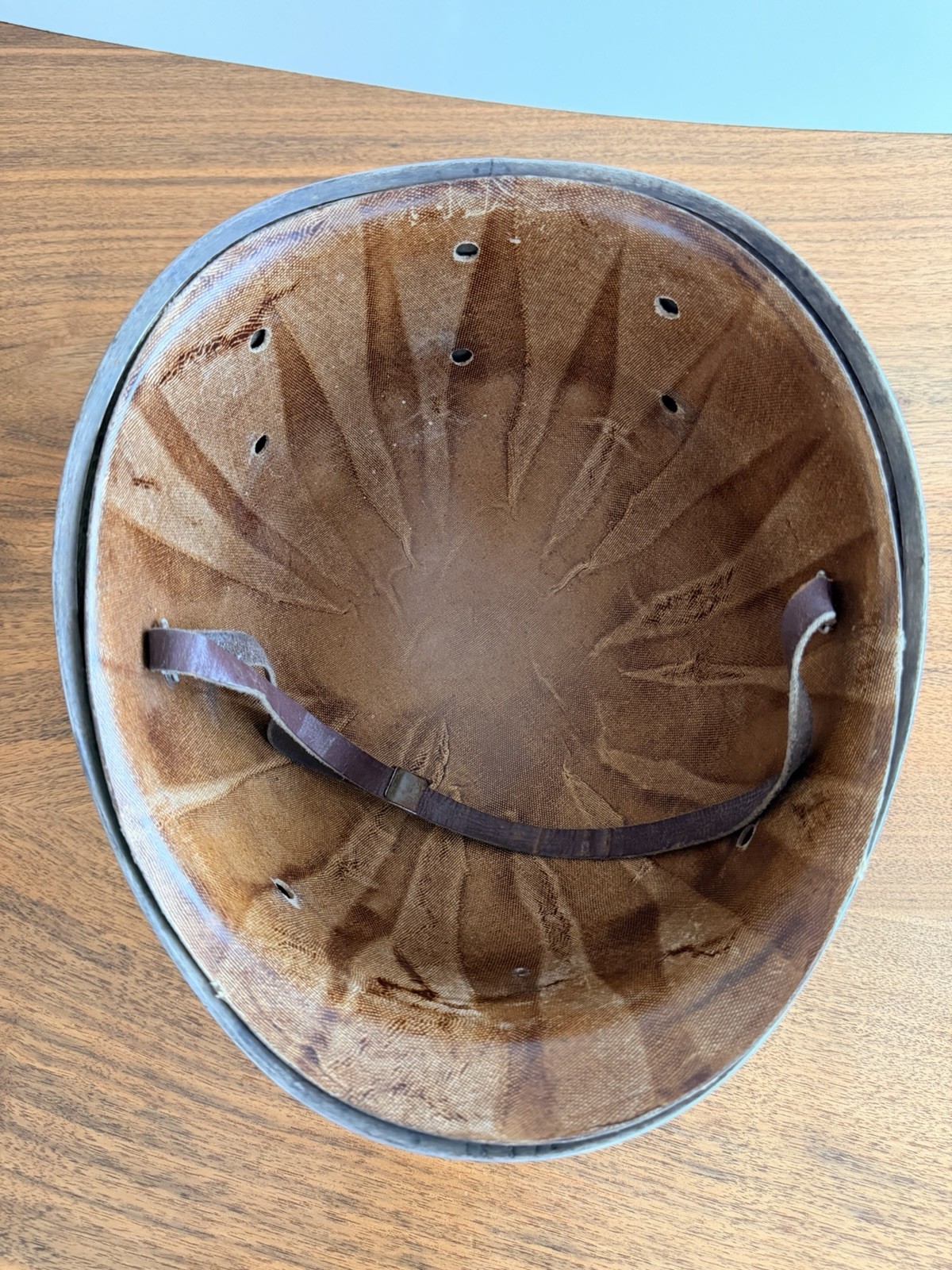 Vintage M1 Style Combat Helmet — WWII Style Spade Decal — Authenticity Uncertain