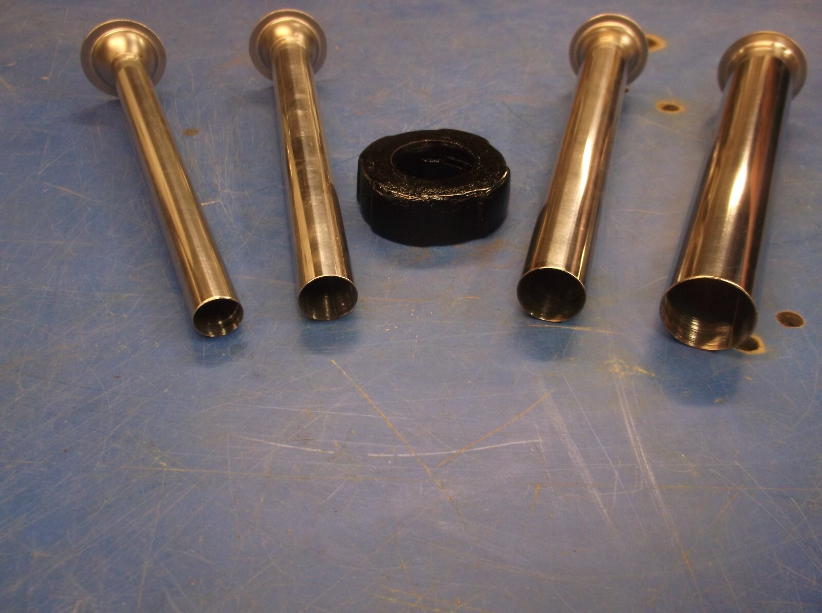 ENTERPRISE & OTHER NUT STAINLESS STEEL TUBES SET SAUSAGE STUFFER LARD PRESS