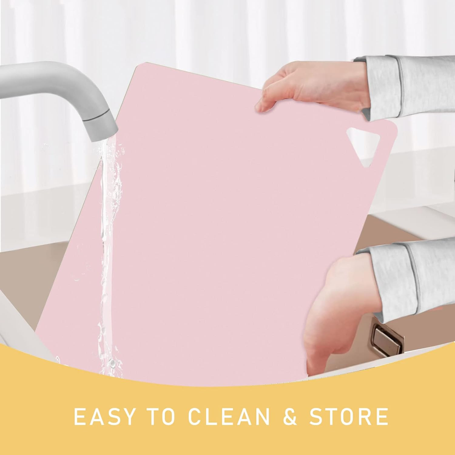 7 Pieces Plastic Flexible Cutting Boards for Kitchen, Non Slip Cutting Mats with