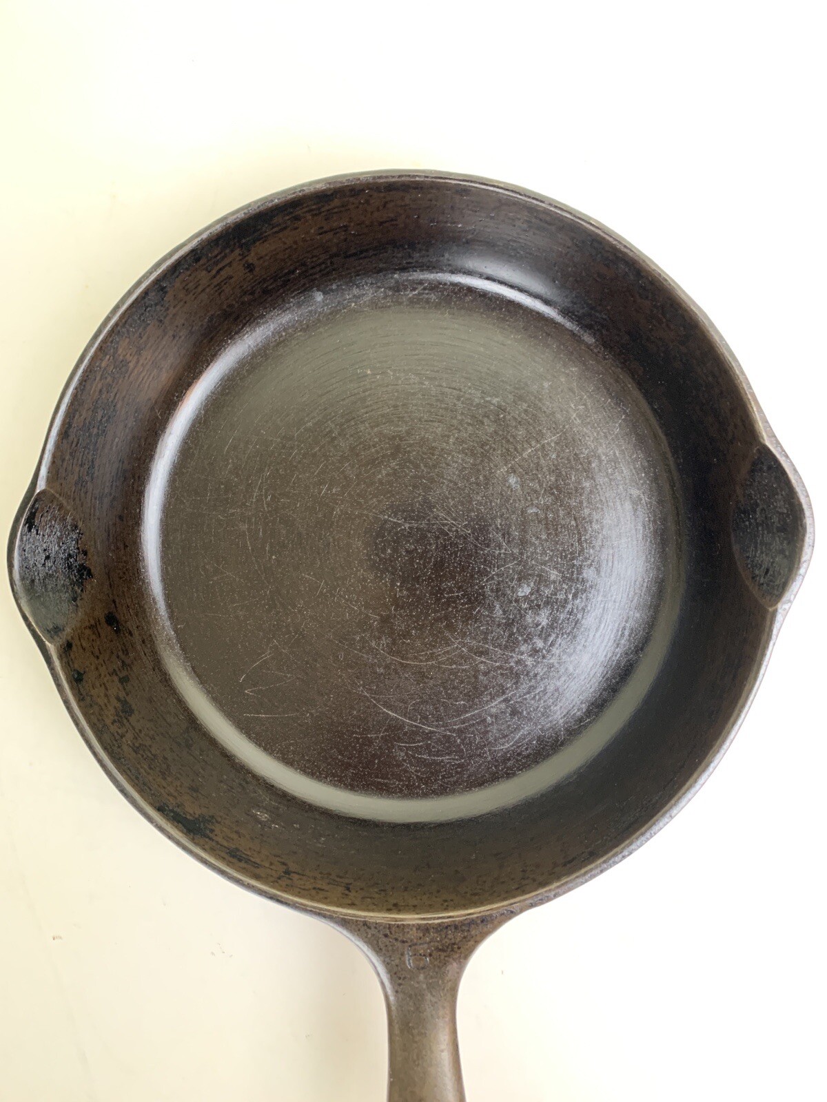 Wagner Ware Sidney-O- #6 Skillet 1056 R Stylized Logo Cast Iron