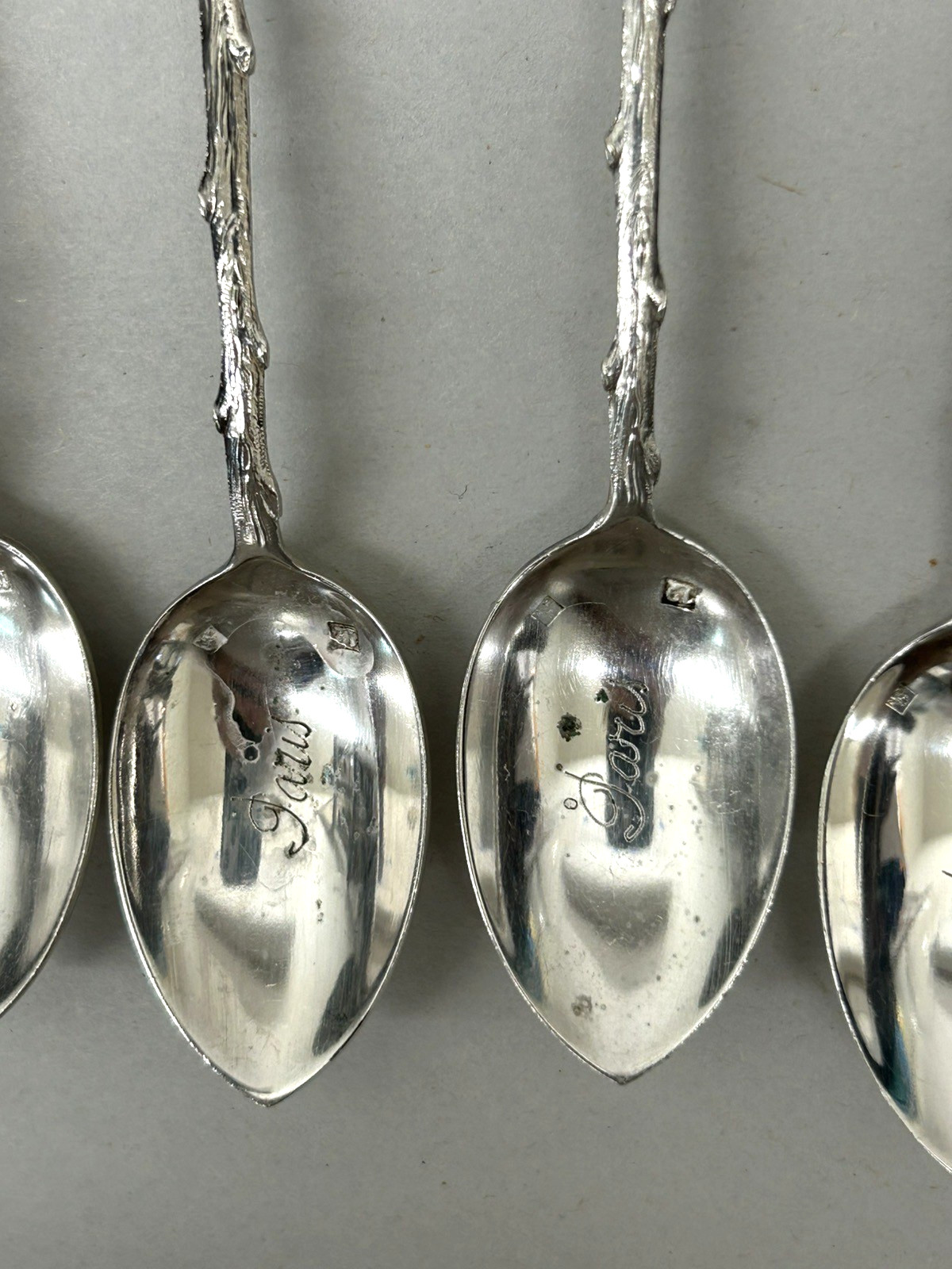750 German Silver Spoon Lot Paris Souvenir 5" 108g