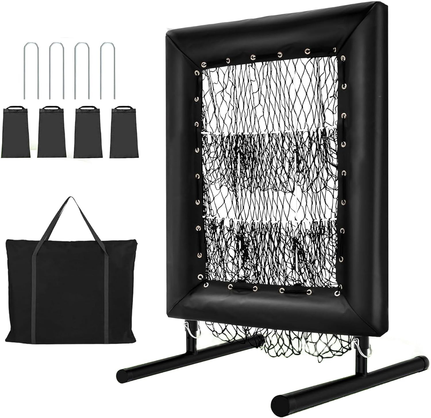 9Hole Adjustable Baseball Pitching Net Hit Zone Aim Trainer for Batting Pitching