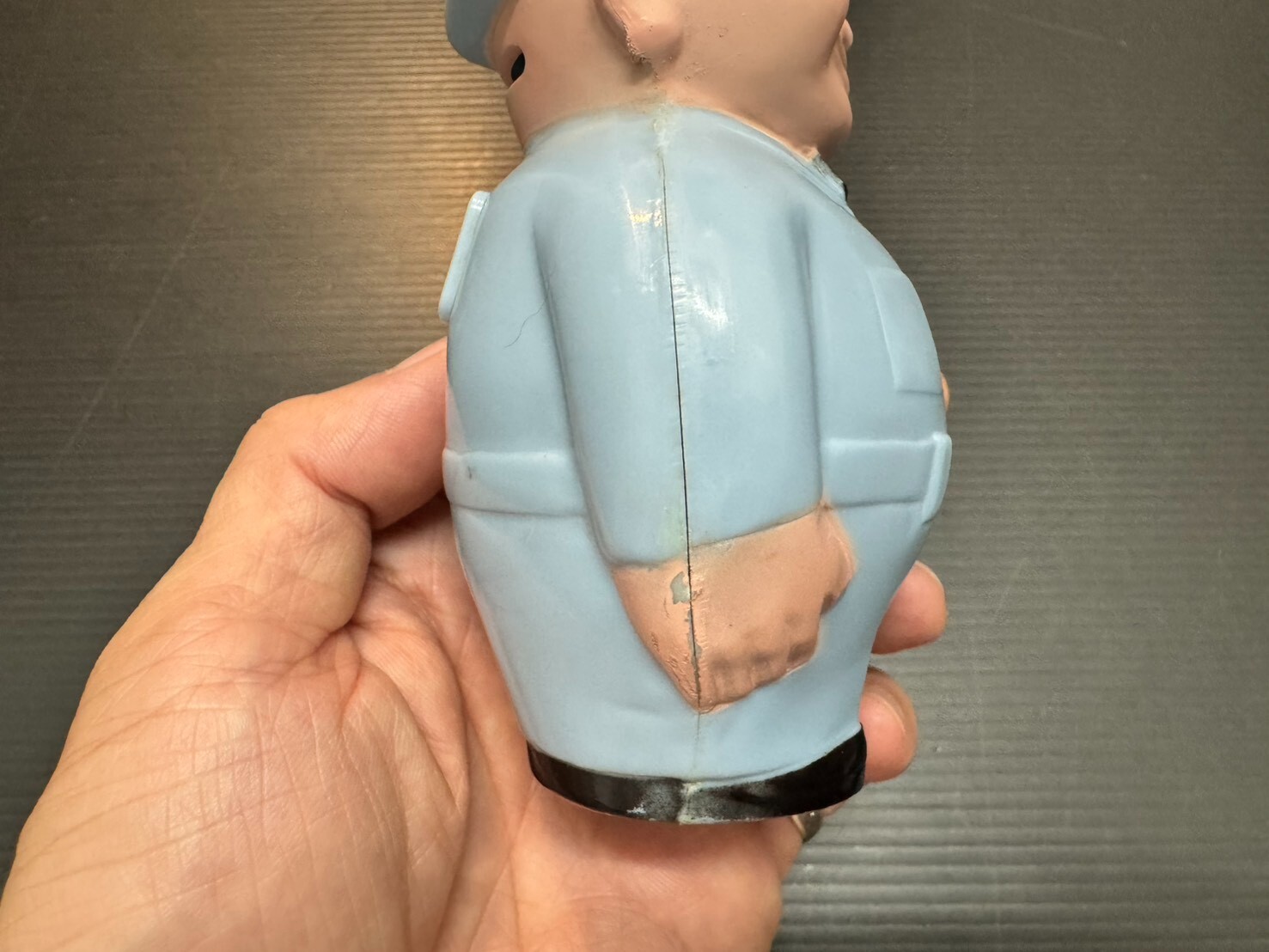 NOS 50s Vintage ESSO Gas Oil Station Advertising Fat Man Coin Bank Figure vespa