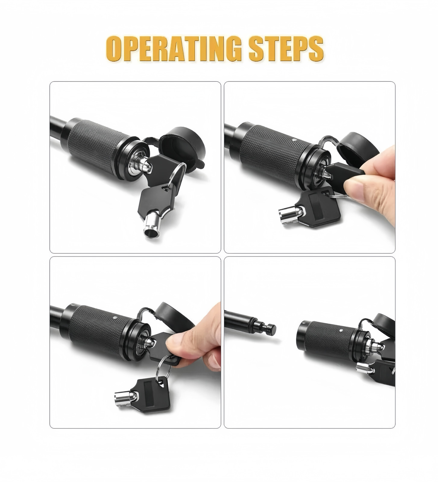 Hitch Pin Lock Trailer Hitch Lock 5/8 in 2 Keys for Truck Trailer Receiver US