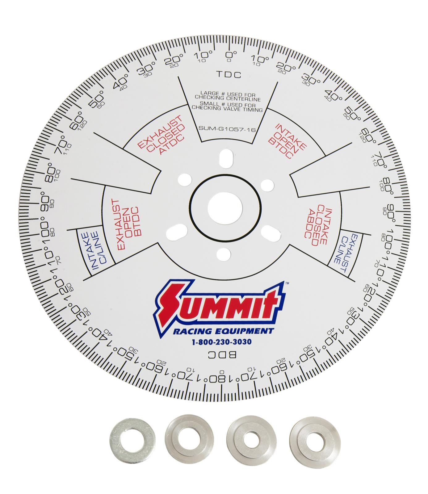 Summit Racing SUM-G1057-16 11" Diameter Camshaft Degree Wheel Each Aluminum