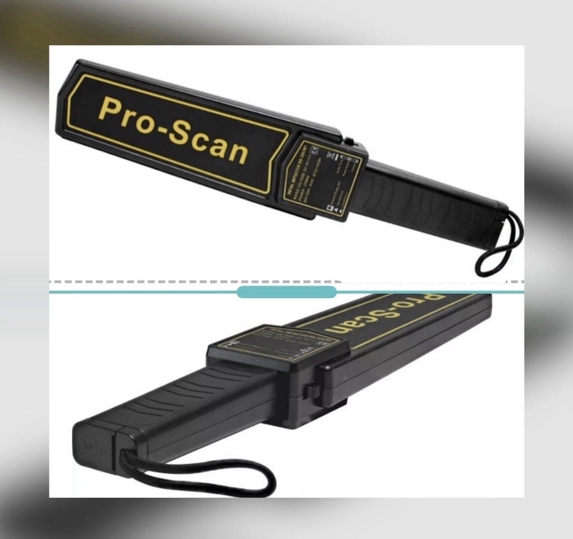 PORTABLE Handheld Metal Detector Security Super Body Scanner Wand RECHARGE PORT