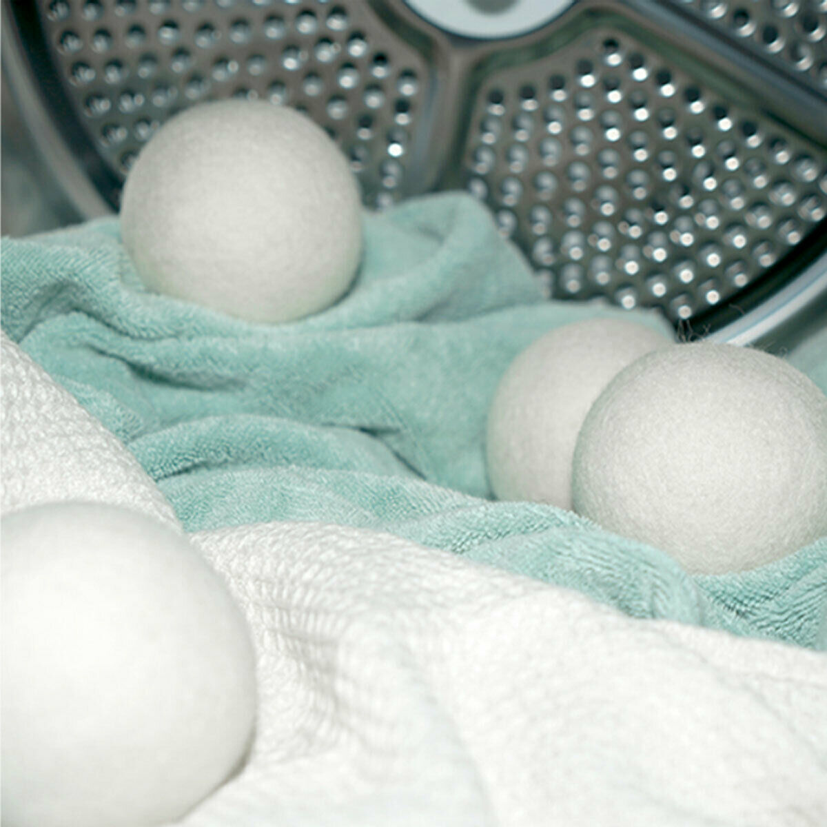 7 Wool Dryer Balls 100% Organic Wool Natural Laundry Fabric Softener new USA