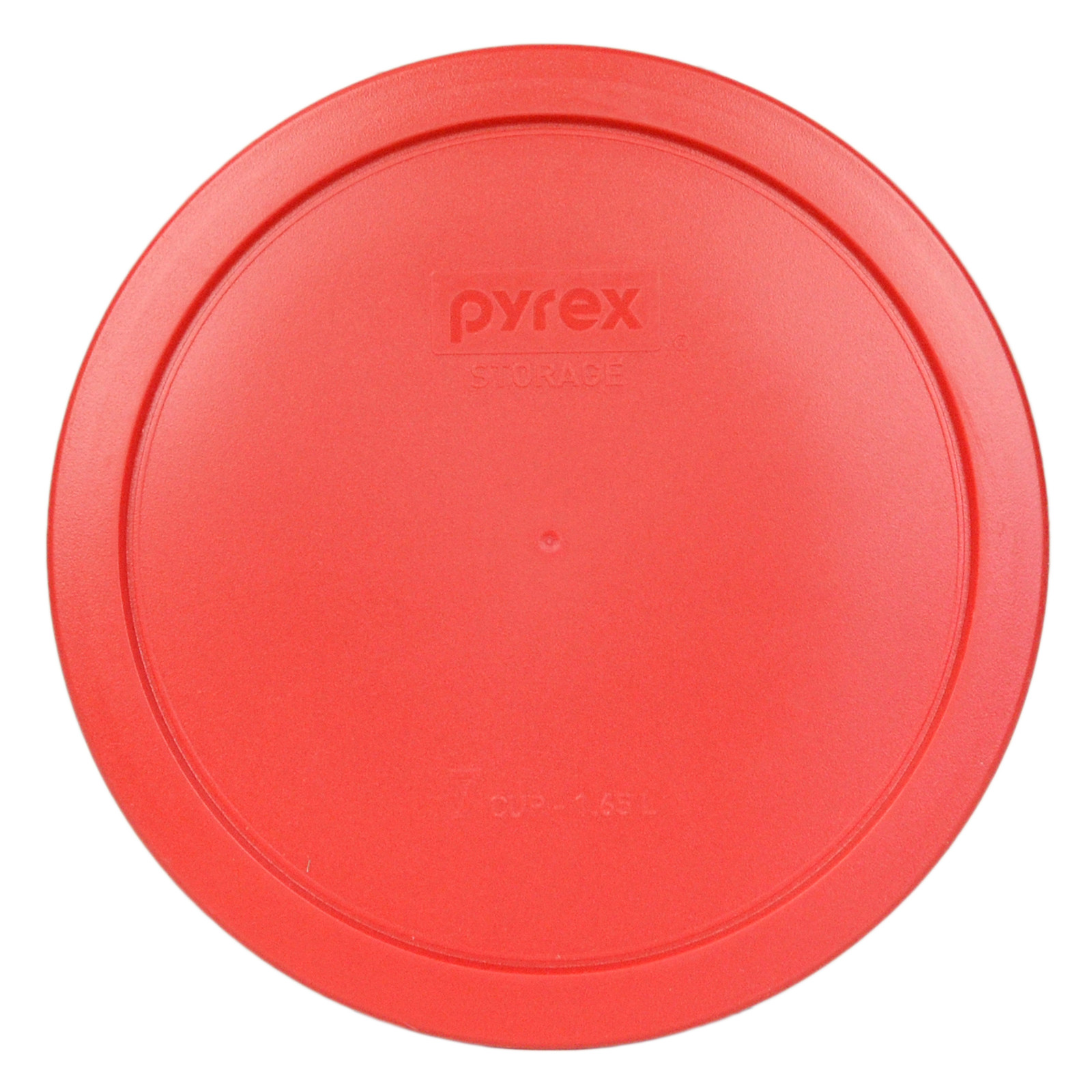 Pyrex 2 Pack Red Plastic Round 6/7 Cup Storage Lid Cover 7402-PC for Glass Bowl
