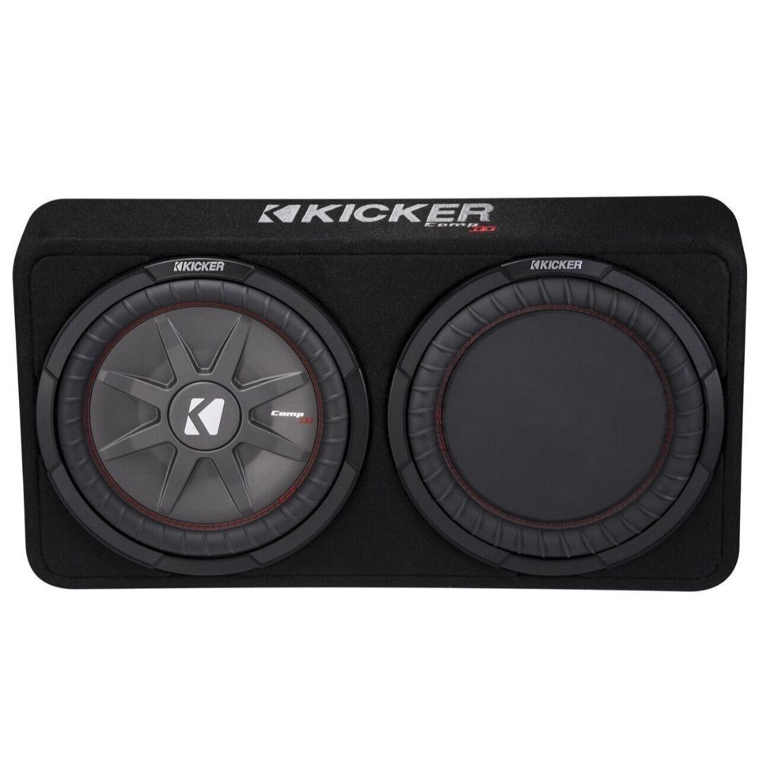 Kicker TCWRT122, CompRT 12" Subwoofer in Thin Profile Enclosure, 2-Ohm, 500W
