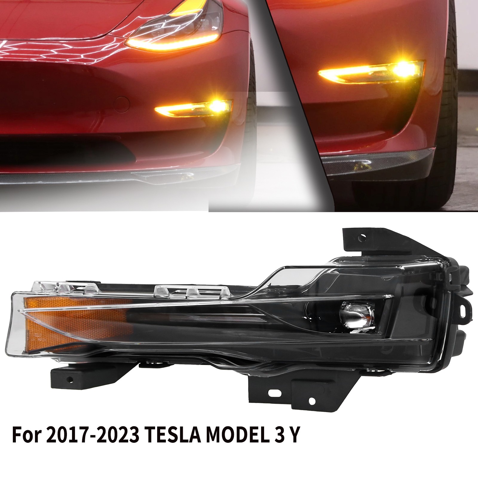 For Tesla Model 3 Y 2017-2023 LED DRL Left Driver Side Fog Light 1077391-00-D