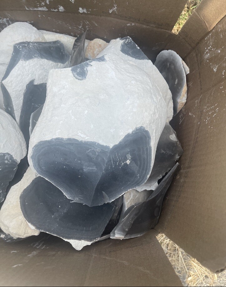 10 Pounds Of High Quality Blue Georgetown Flint (Whole Rock)Flint Knapping