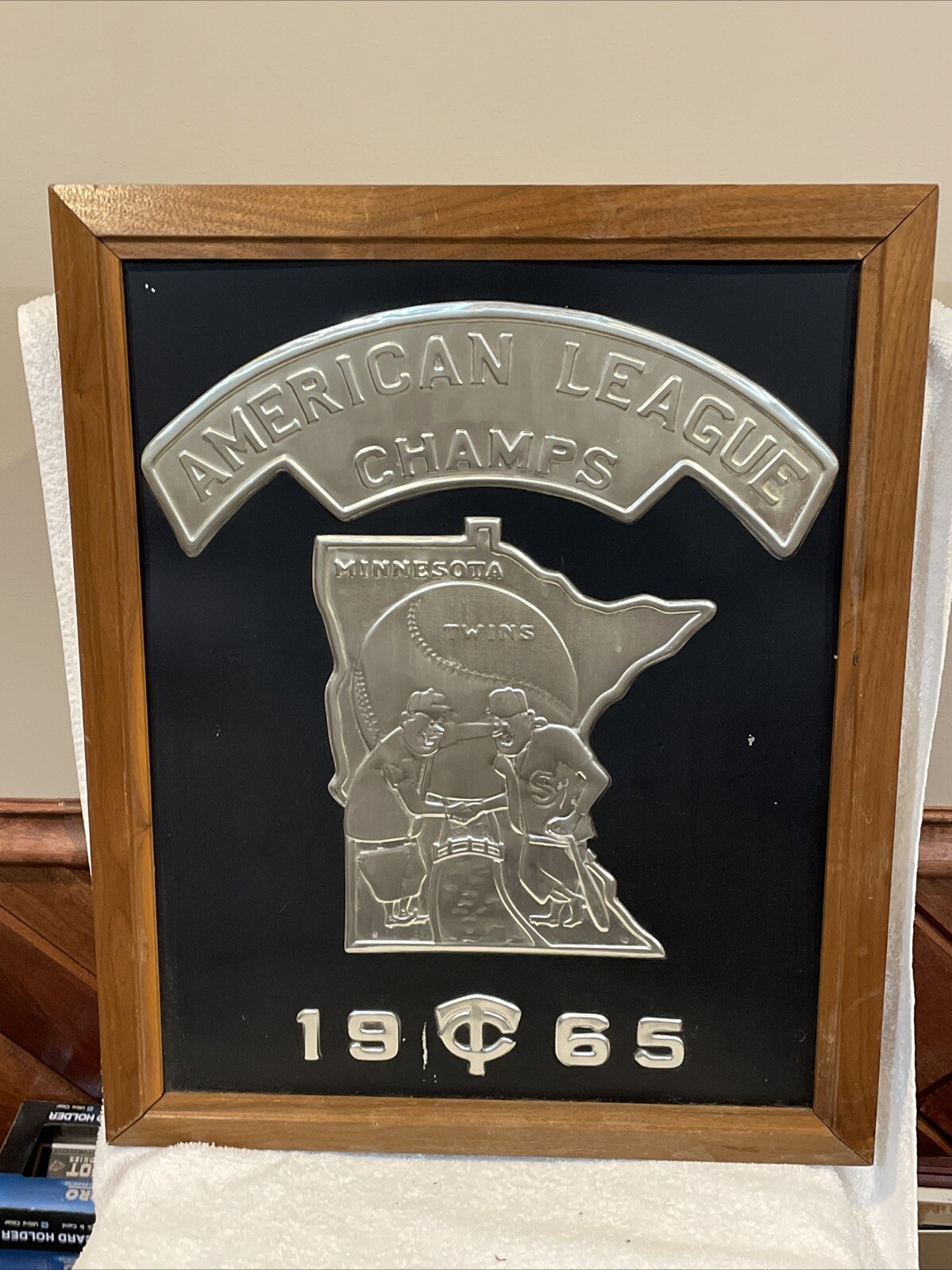 ULTRA RARE Minnesota Twins 1965 AL Champions SILVER Acrometal Plaque WOW-AWESOME