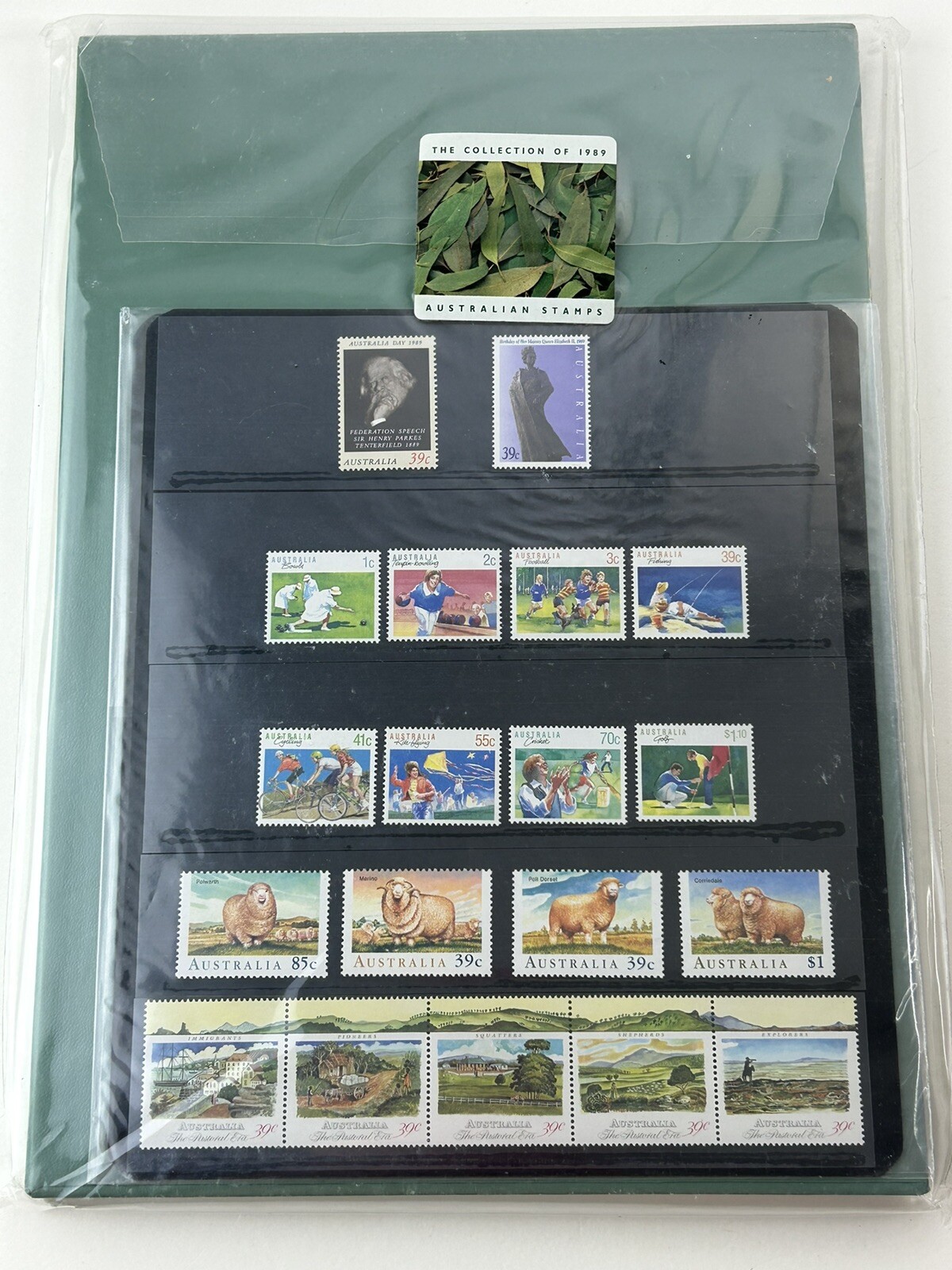 The Collection of 1989 Australian Stamps Deluxe Edition Year Album Australia
