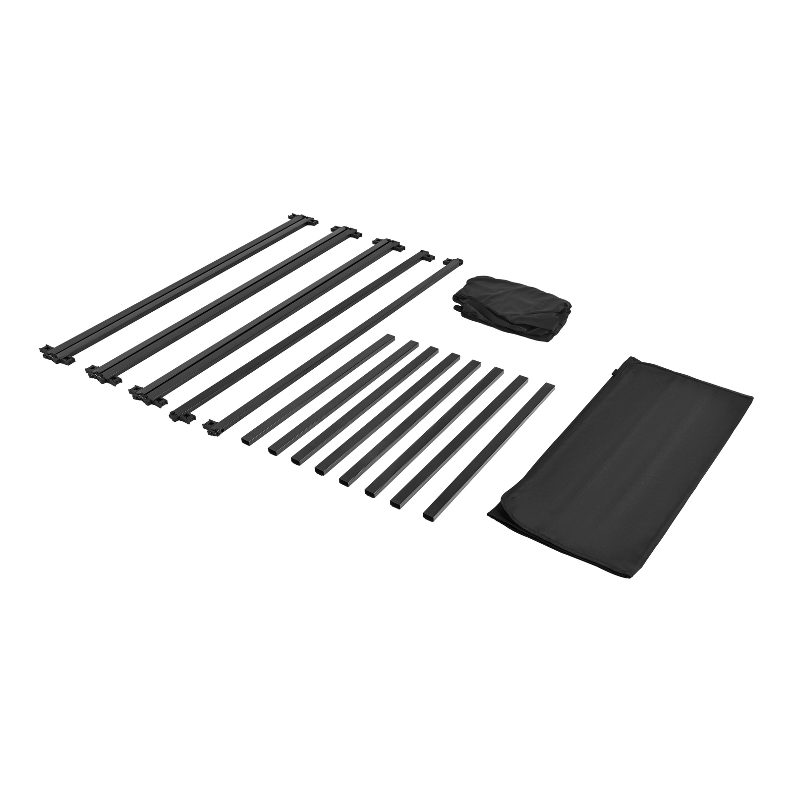 Black Portable Foldable DJ Booth Sturdy & Easy to Set Up Metal Frame W/Carry Bag