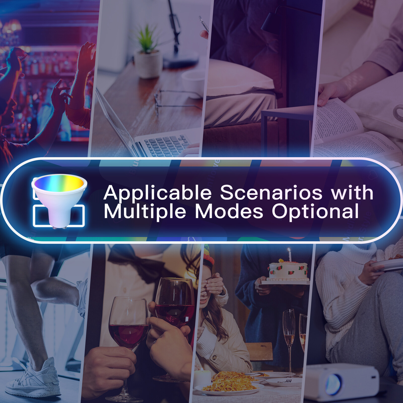 MOES WiFi GU10 Smart LED Light Bulbs RGB C+W Dimmable Lamps 5W Alexa Google APP