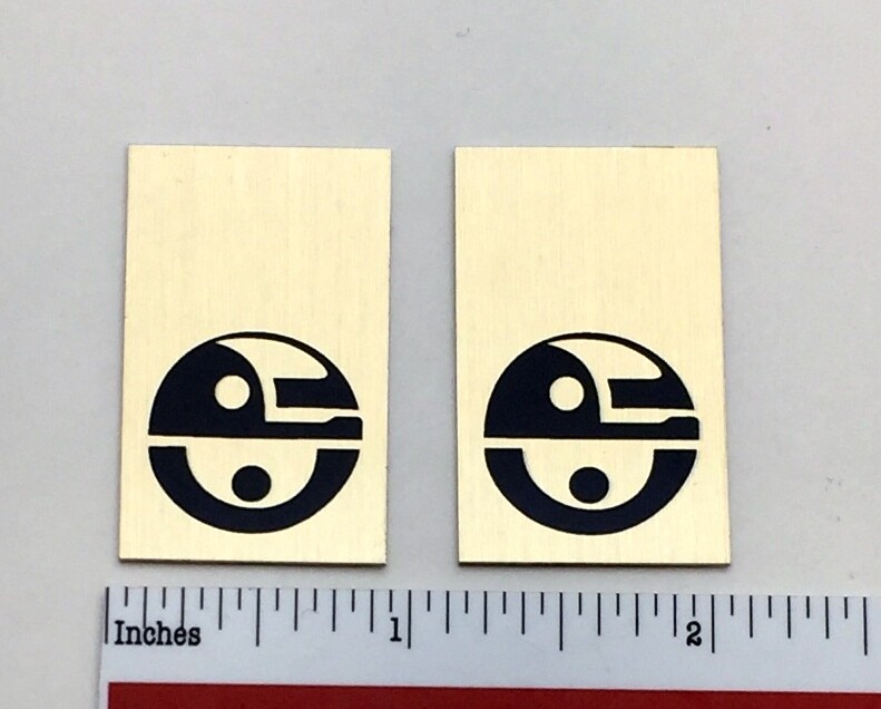 EPI Speaker Badge Logo Emblem Custom Aluminum Pair