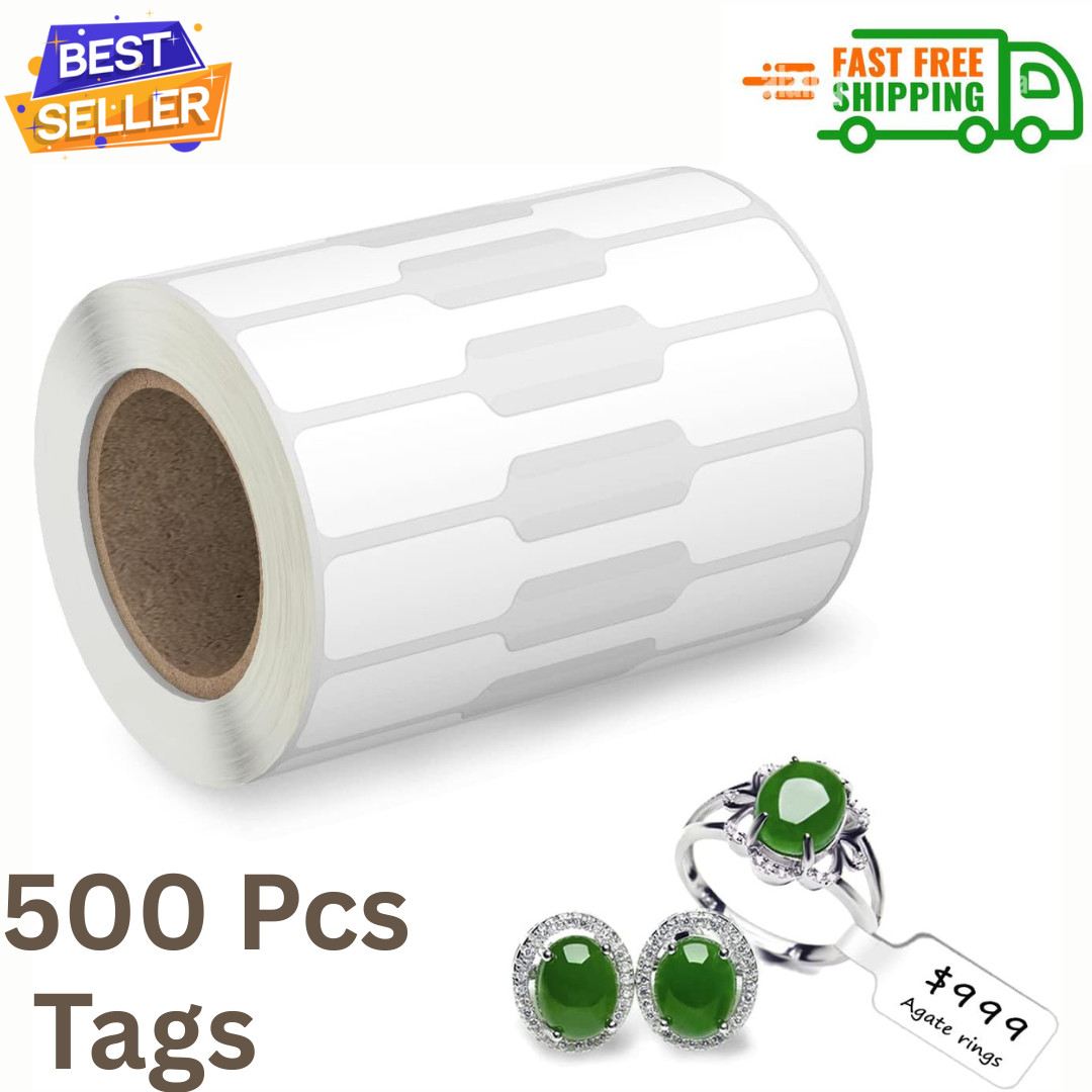 500Pcs Jewelry Tags Roll Price Identify Jewelry Price Tags Stickers Labels Ring