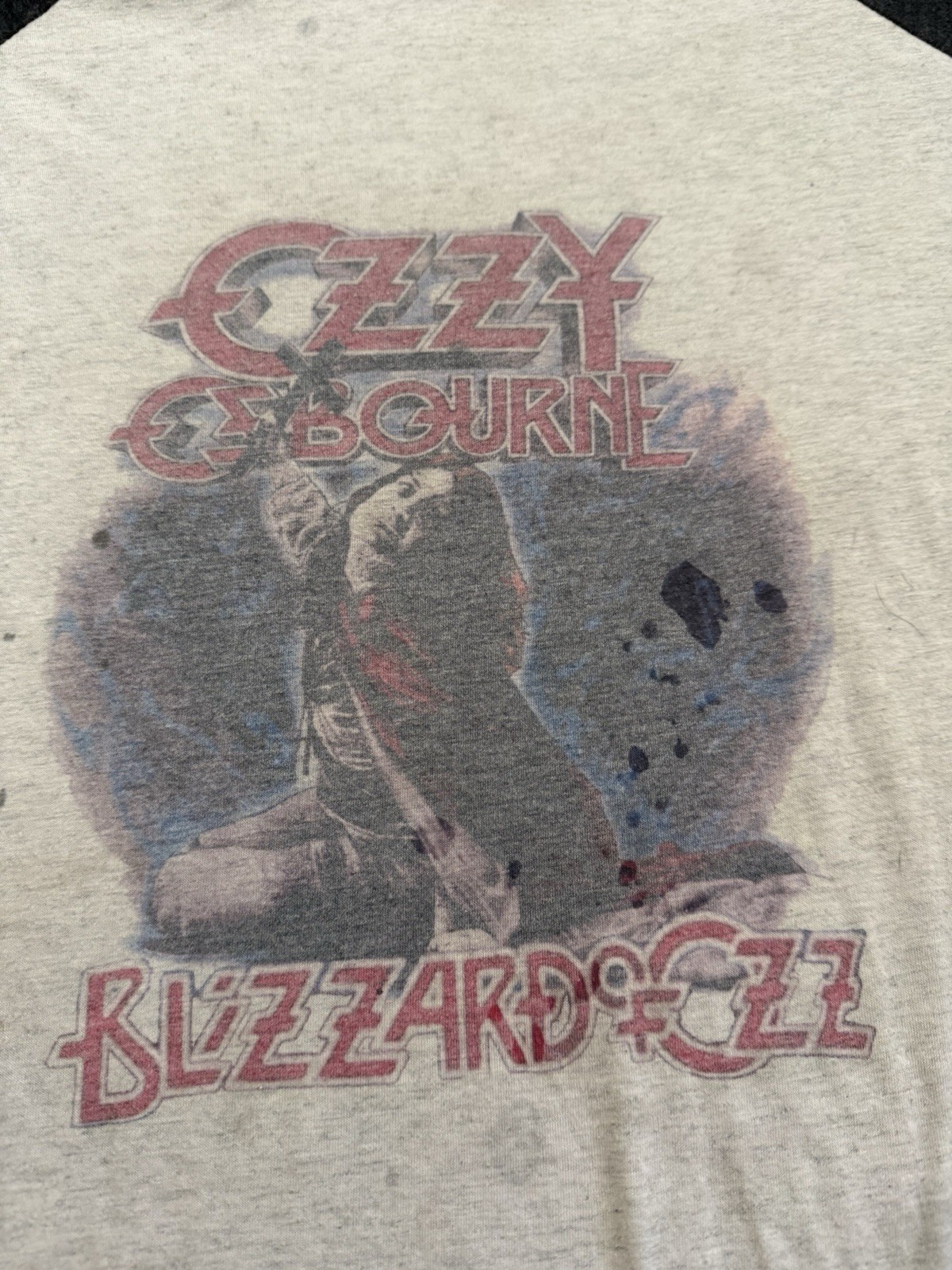 Vintage 1981 Ozzy Osbourne Blizzard of Ozz Upside Down Cross FLAWS Measures Med