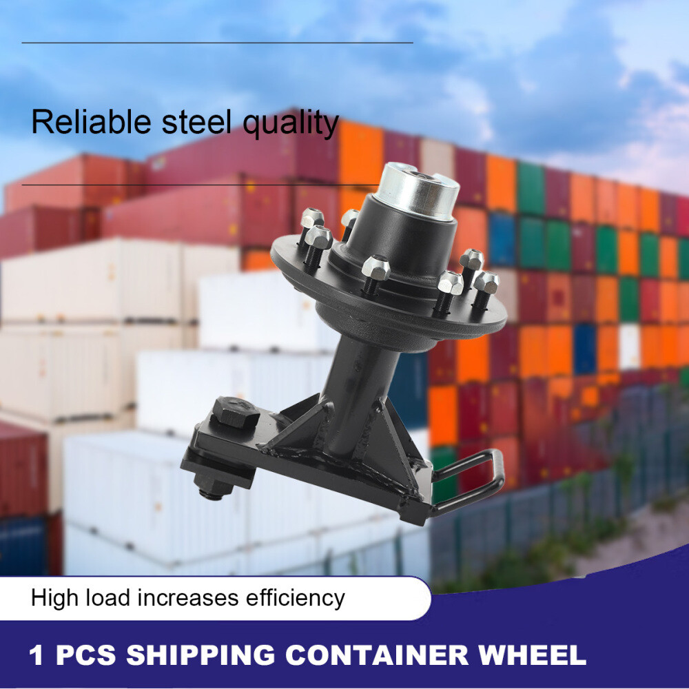 Heavy-Duty Shipping Container Axles Wheels Kit w/Bolt-on Spindle 8 x 6.5'' Lug