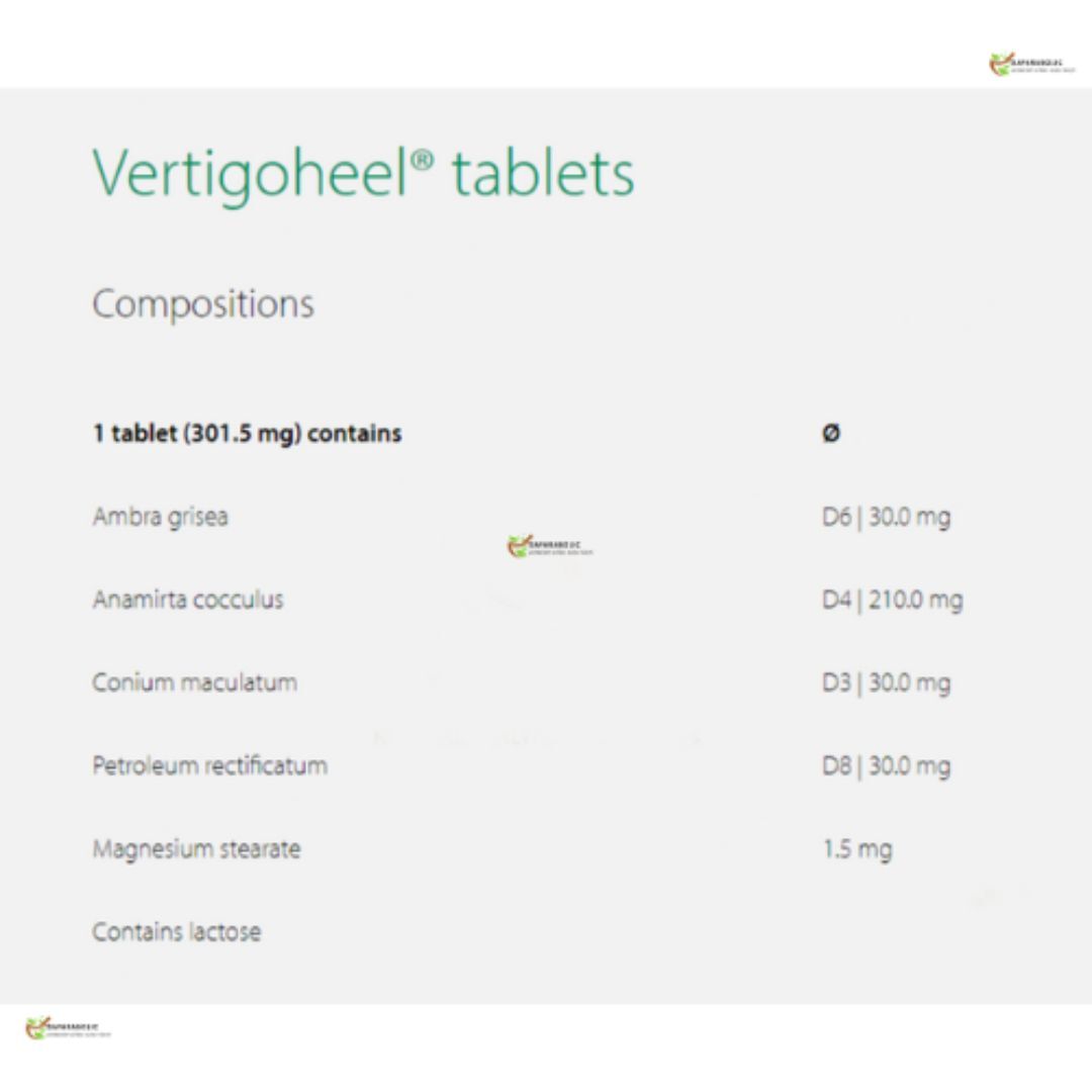 Vertigoheel HEEL 50 tab vertigo , dizziness , tinnitus , motion 1/3/5/10 PACK