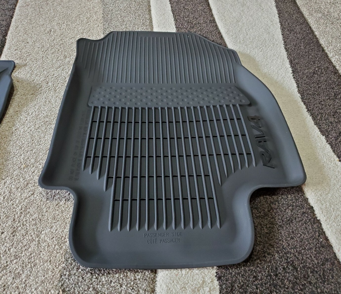 2019-2025 TOYOTA RAV4 FLOOR MATS RUBBER ALL WEATHER GENUINE OEM 3PC SET BLACK