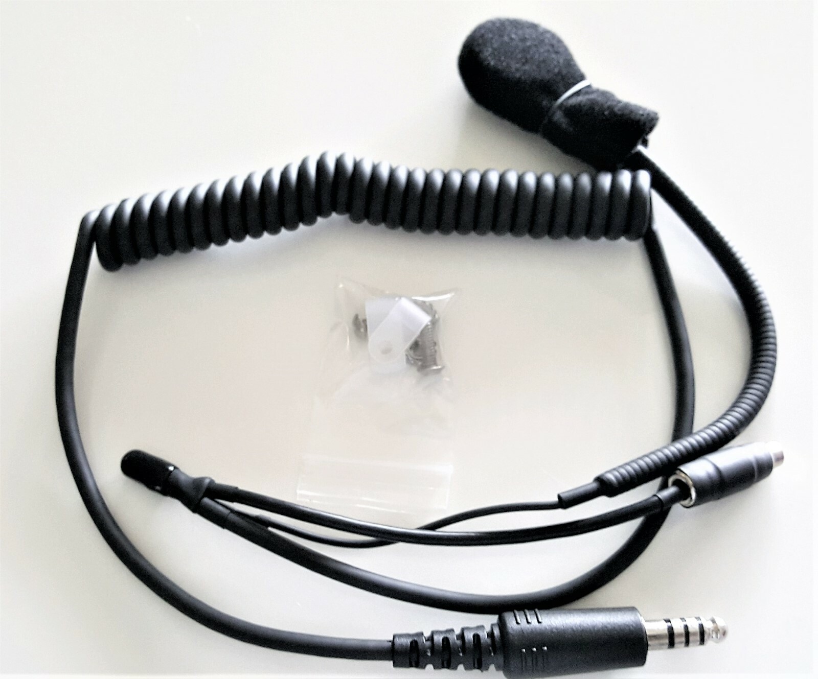 IMSA RACECAR RADIO HELMET HARNESS  Coiled cord w/mounting hardware