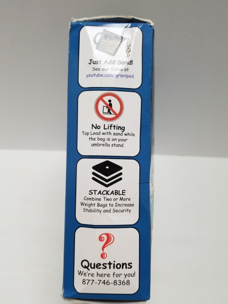 Square Umbrella Base Weight, 18 inches, Up to 88 lbs, Fits Any Offset, Cantileve