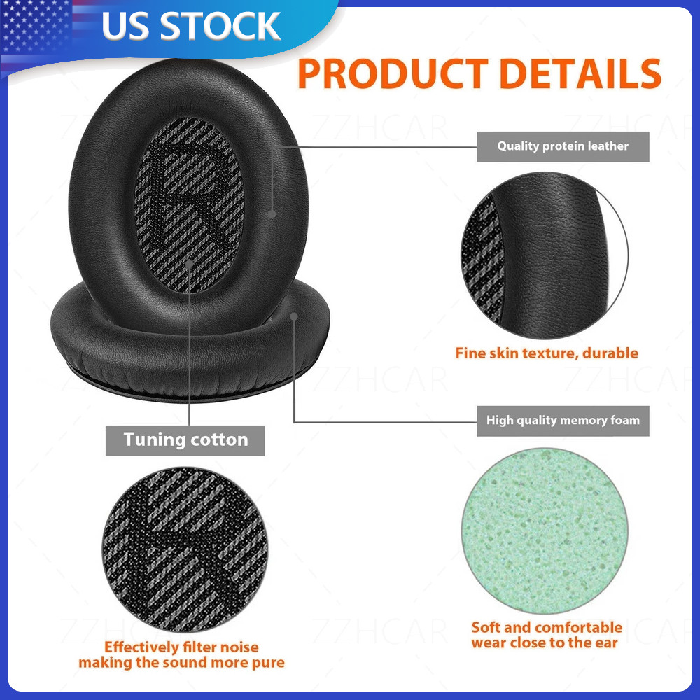 Ear Pads Headphones Replacement Soft Cushion For Bose Comfort QC35/QC35 II