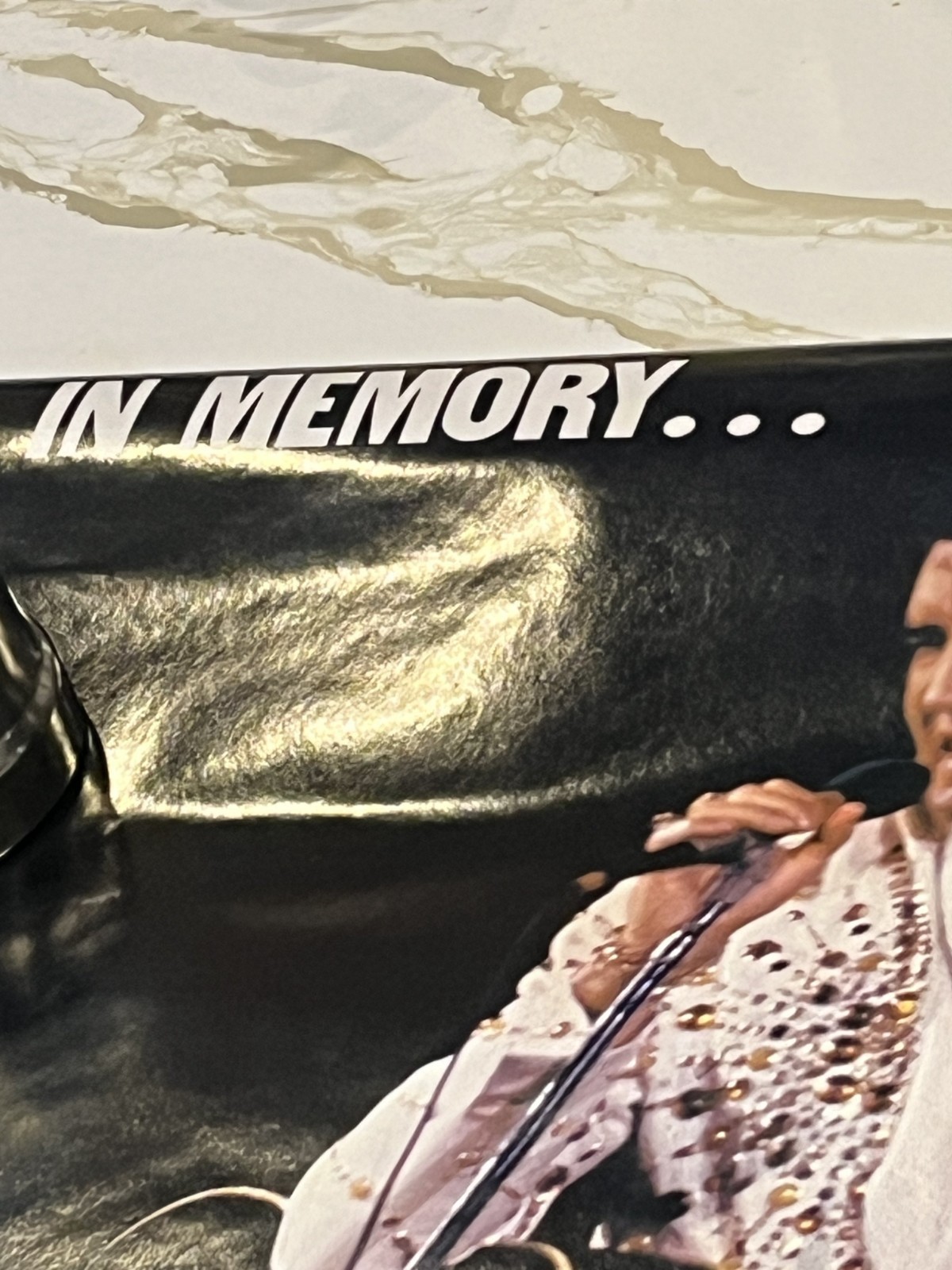 Vintage 1977 Elvis Presley Poster 22x27 in Memory 1935-1977 White Suit