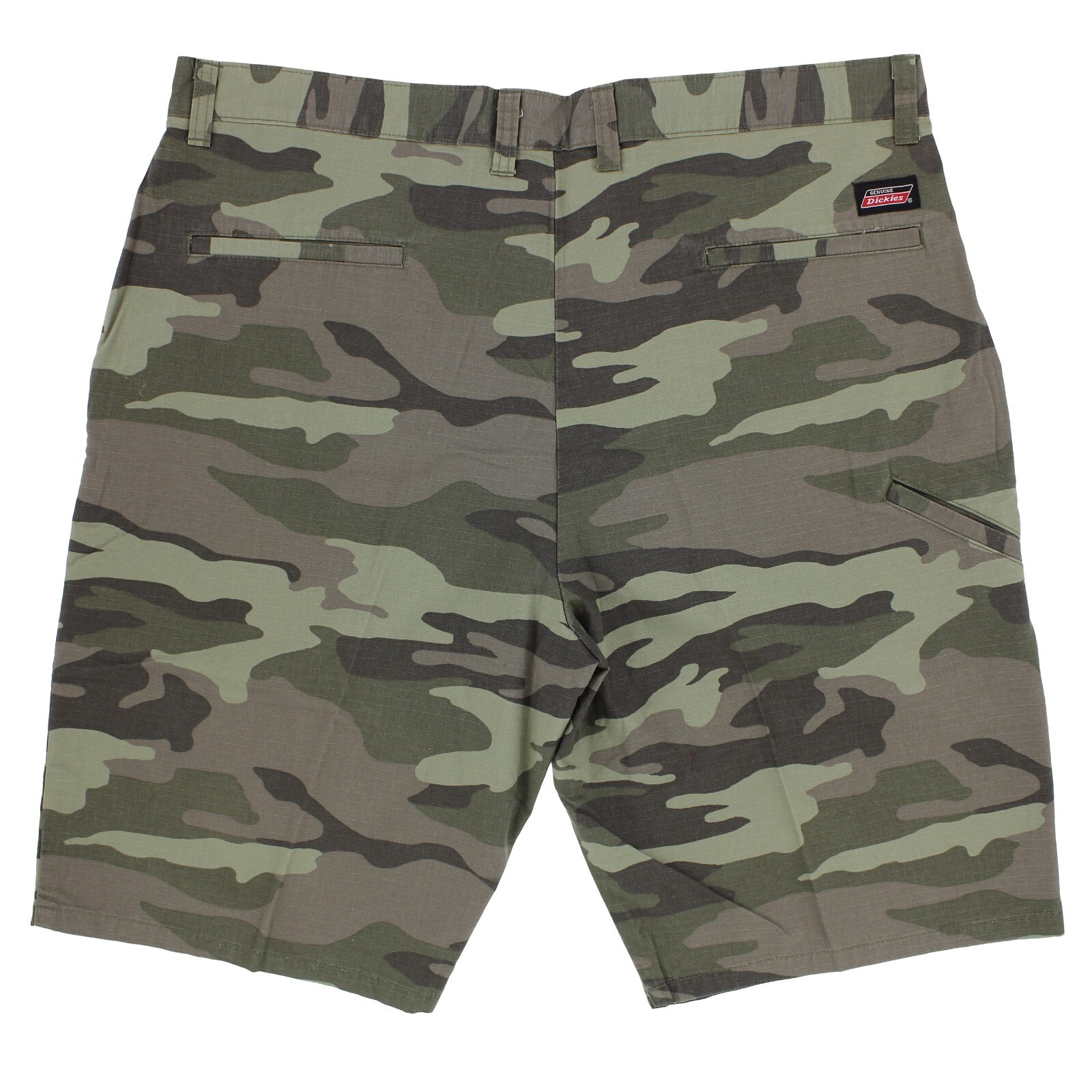 Dickies Men's Casual Shorts, Cotton Ripstop Shorts, 10.5 Inch Inseam, Green Camo