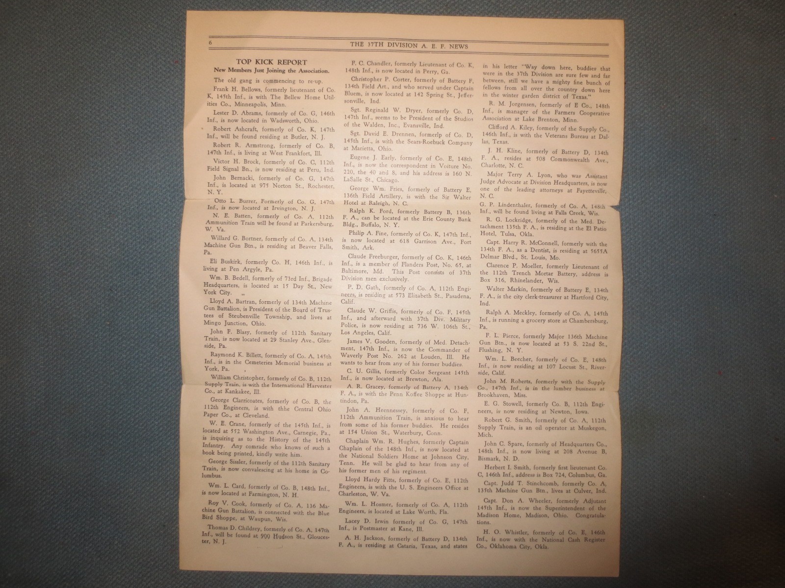 WW1: The 37th Div In The World War 1917-18, WWI Unit History, Vol 1 & 2-w 9 Maps