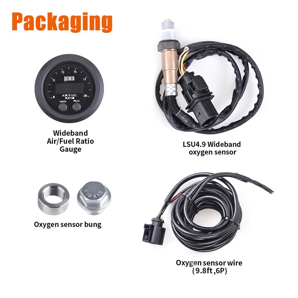 52mm A/F Ratio Gauge Kit LED Digital Display + LSU 4.9 Wideband Oxygen Sensor