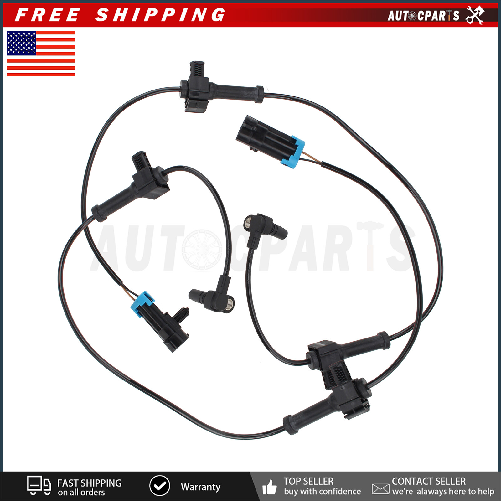 ABS Wheel Speed Sensor for Chrysler Sebring Dodge Avenger Journey Front 2pcs