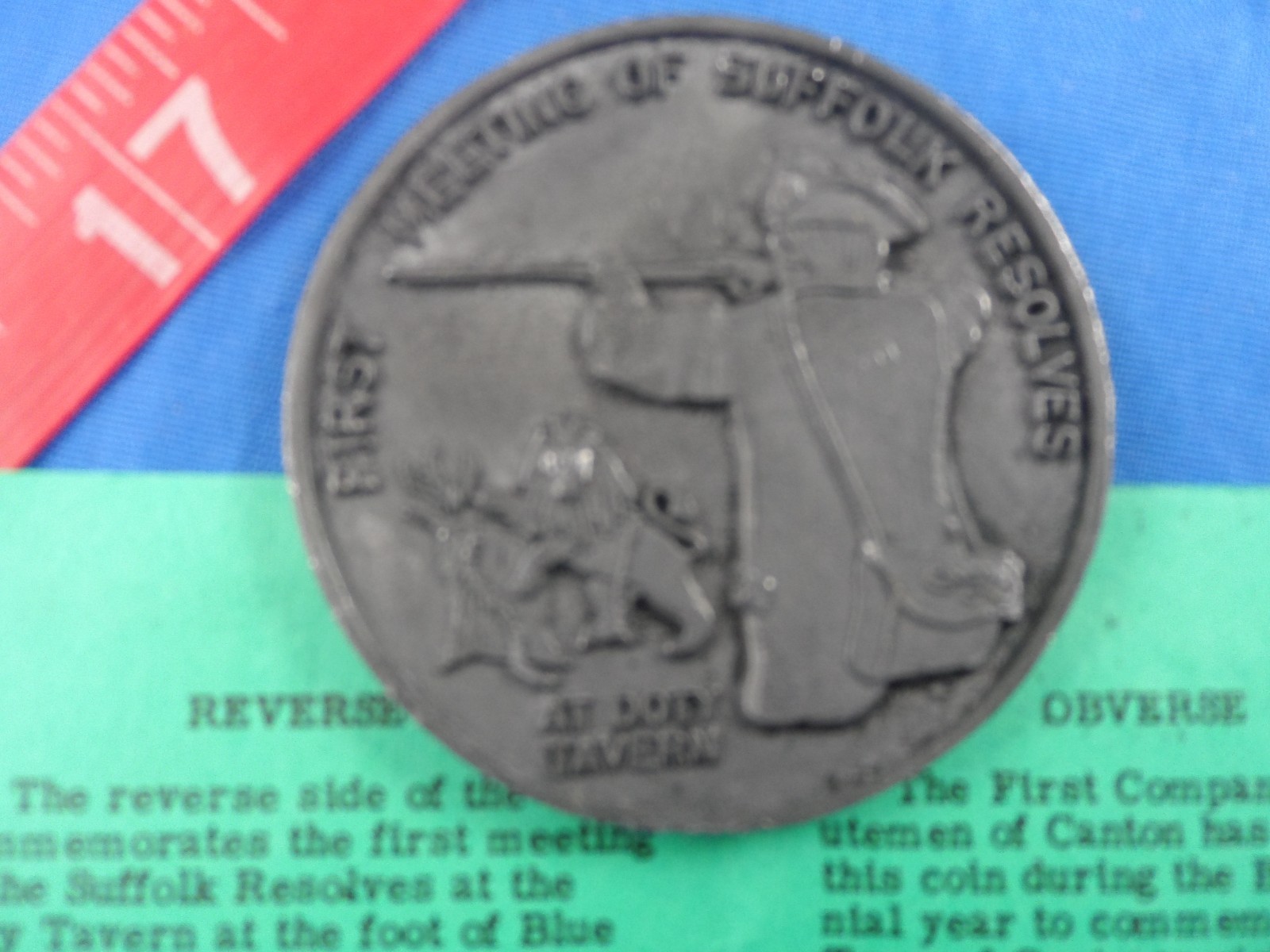 Revolutionary War 1st Company Minutemen of Canton Ohio Commemorative Coin 1975