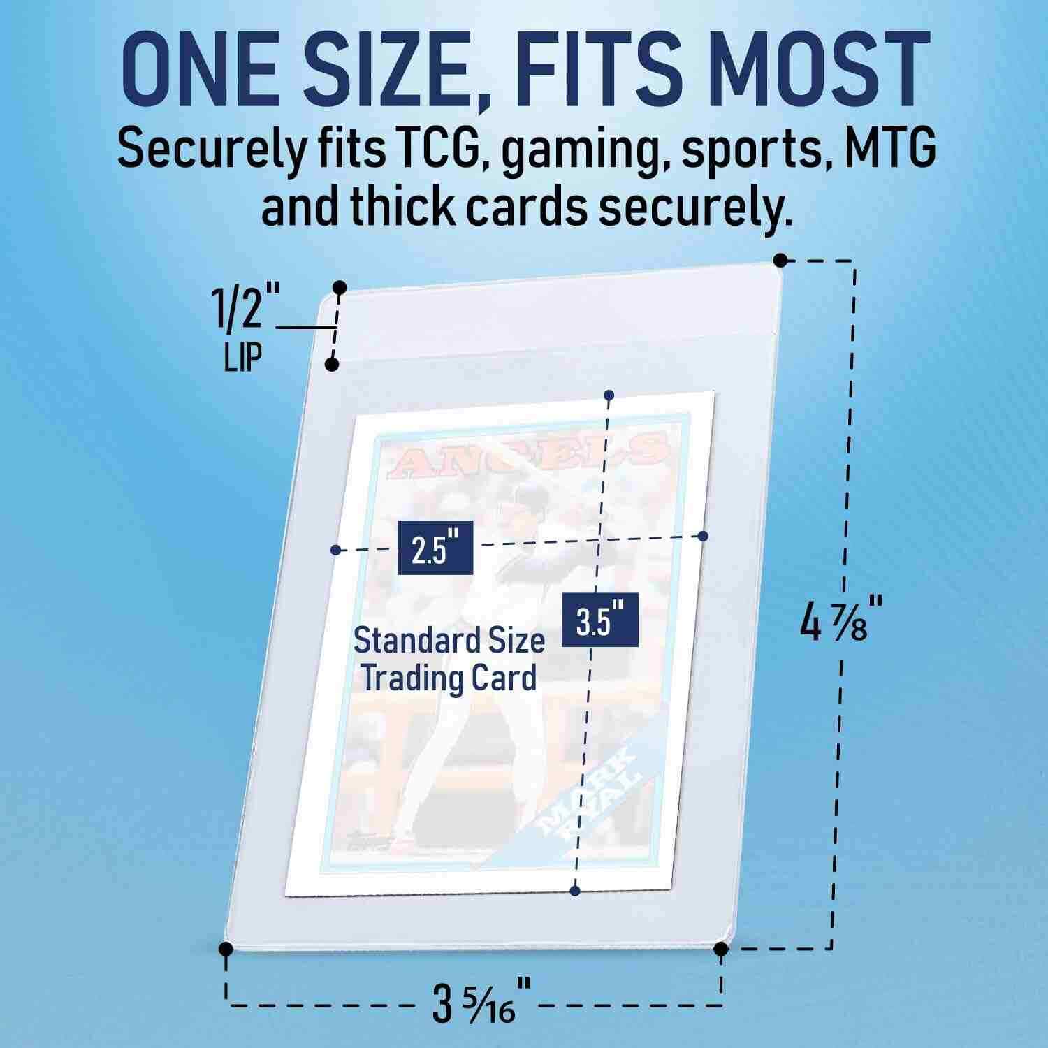 100/200/500/1000CT Semi Rigid Card Holders + Free Sleeves For 35pt Trading Cards