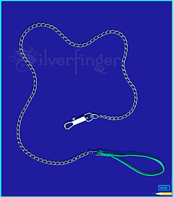 DOG LEASH Metal Chain Pet Leash Animal Puppy Walking Lead Nylon Strap Handle 48”