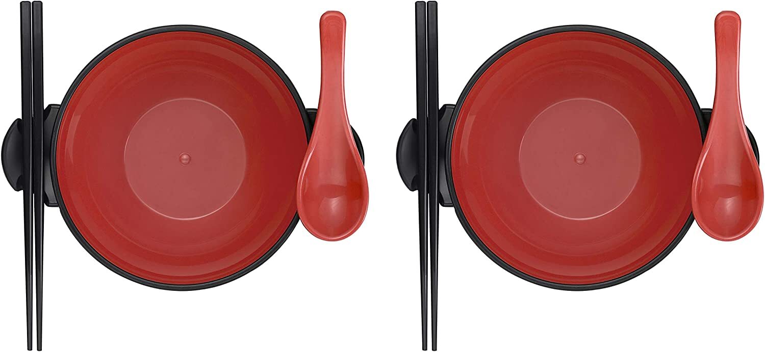 Ozeri Earth Ramen Bowl 6-Piece Set [COLORS], Made from Plant & Natural Materials