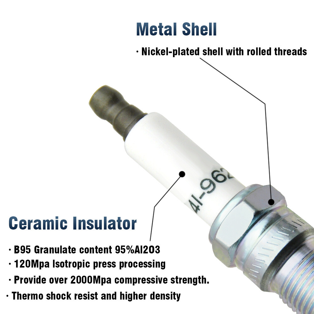 High Performance 8x Spark Plugs and 8x Wires Set for Chevy GMC 4.8L 5.3L 6.0L V8