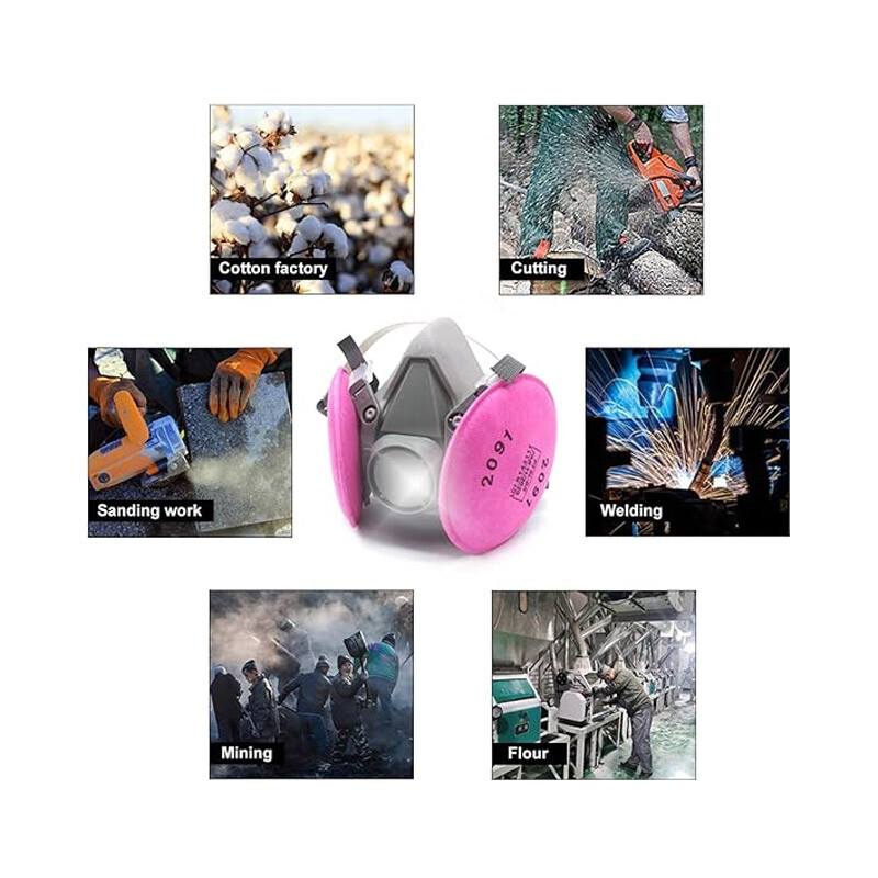 Gas Dust Mask 6200+2091 Gas mask Suit Respirator Painting Spraying Face Size M